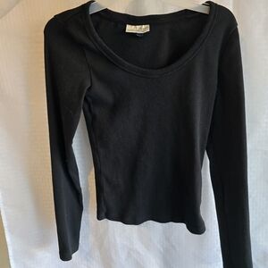 Universal Thread Black Long Sleeve Blouse